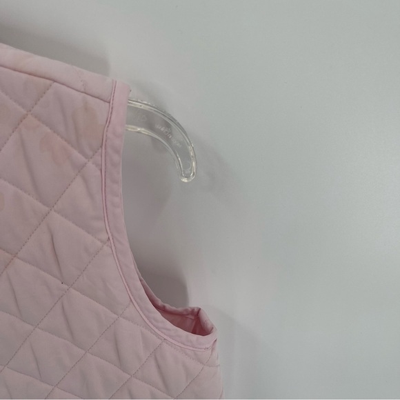 J Crew Crewcuts Girls Pink Quilted Vest Zip Front Size 10 Pockets Sleeveless - Picture 6 of 8